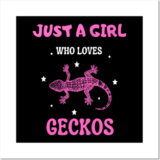 Just a girl who loves geckos, Cute Gecko lover Posters and Art
